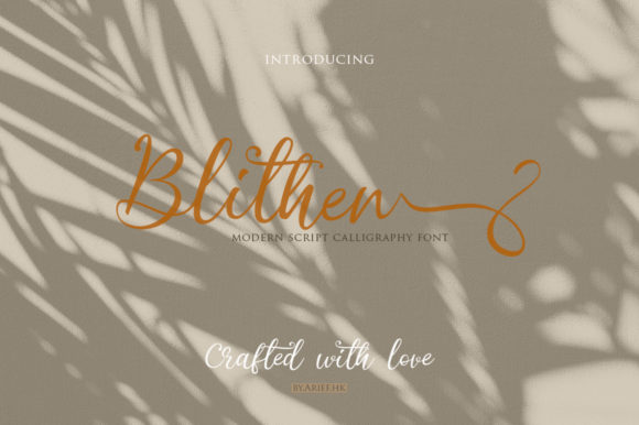 Blithen: A Calligraphy Typeface with Modern Grace
