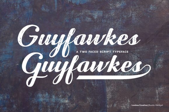 Guyfawkes: A Handwritten Font for Festive Designs