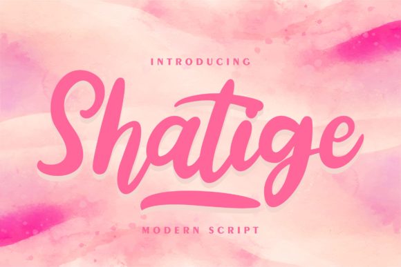 Shatige: A Handwritten Font for Elegant Design